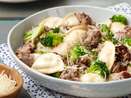 Picture of Crispy Pierogies with Broccoli and Sausage